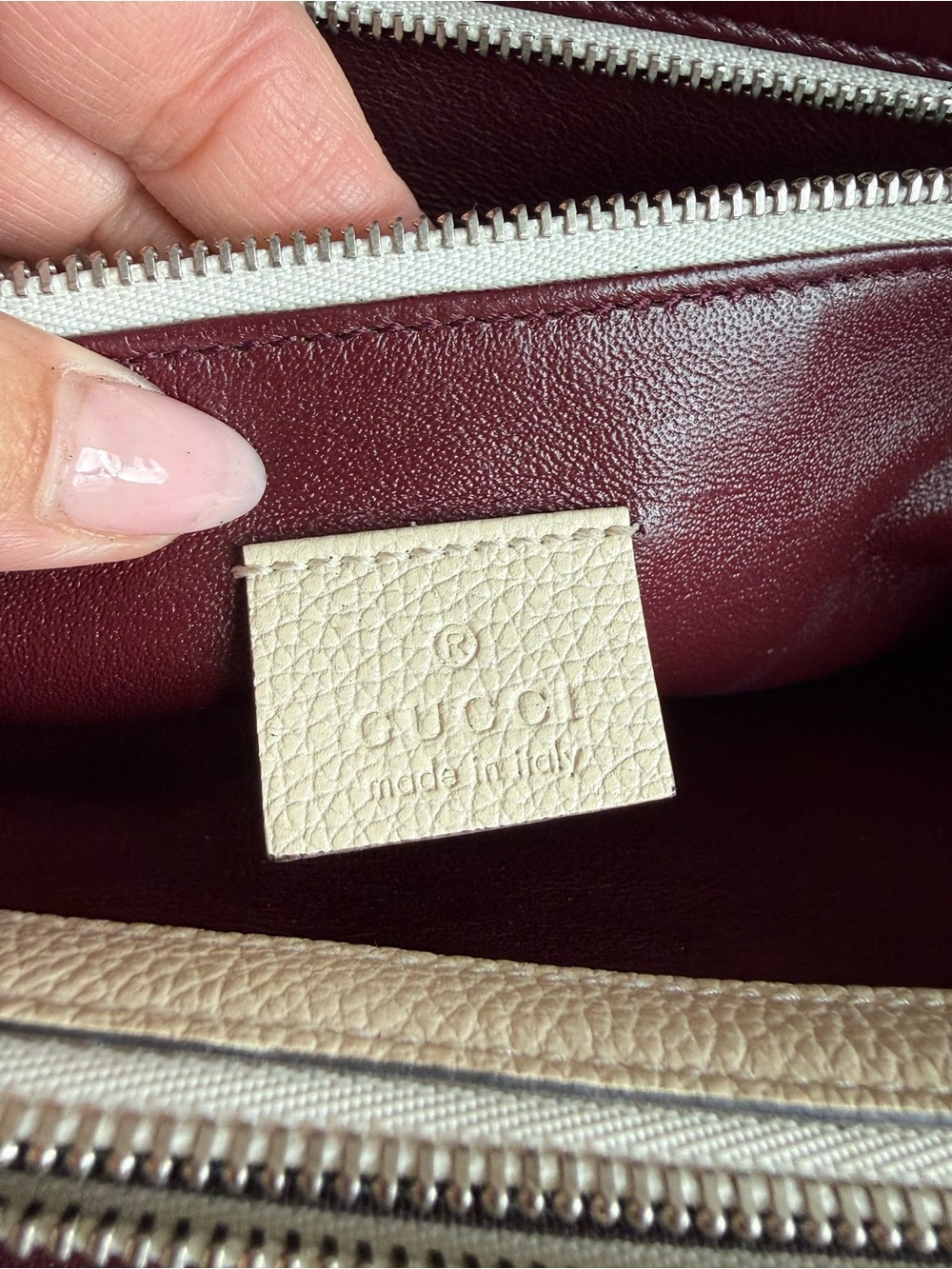 Gucci Zumi Cream Leather bag with Gold-Tone Horsebit - Picture 11 of 15